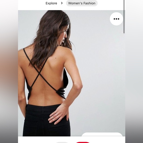 ASOS DESIGN Backless Cowl Neck Top size 12 - Picture 3 of 6